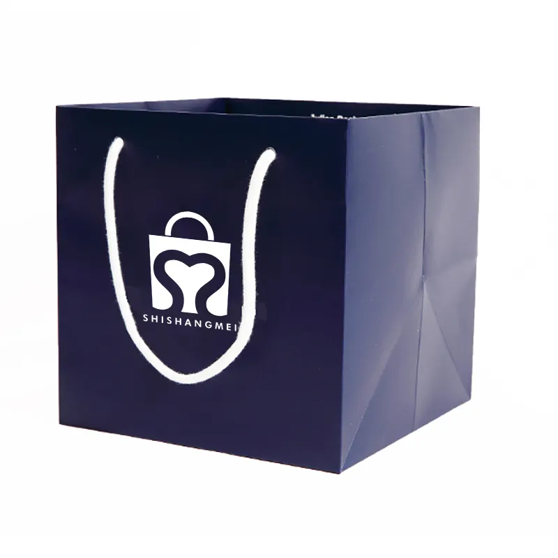 Sacs en papier d'emballage en carton recyclé de haute qualité de très grande taille bouquet de fleurs sacs en papier à fond carré