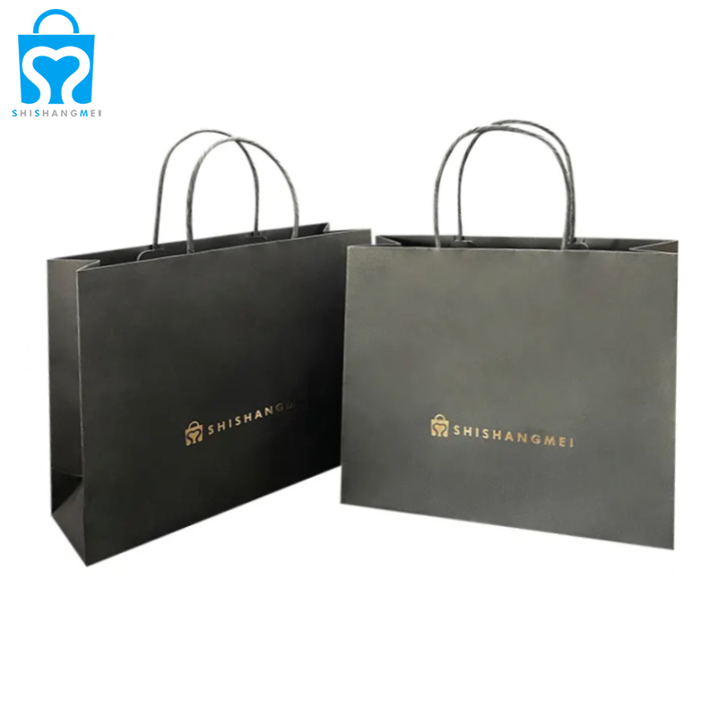 oem personnalisé prix de gros cosmétique emballage personnalisé sac à provisions papier avec poignée logo cadeau sac logo pour les entreprises
