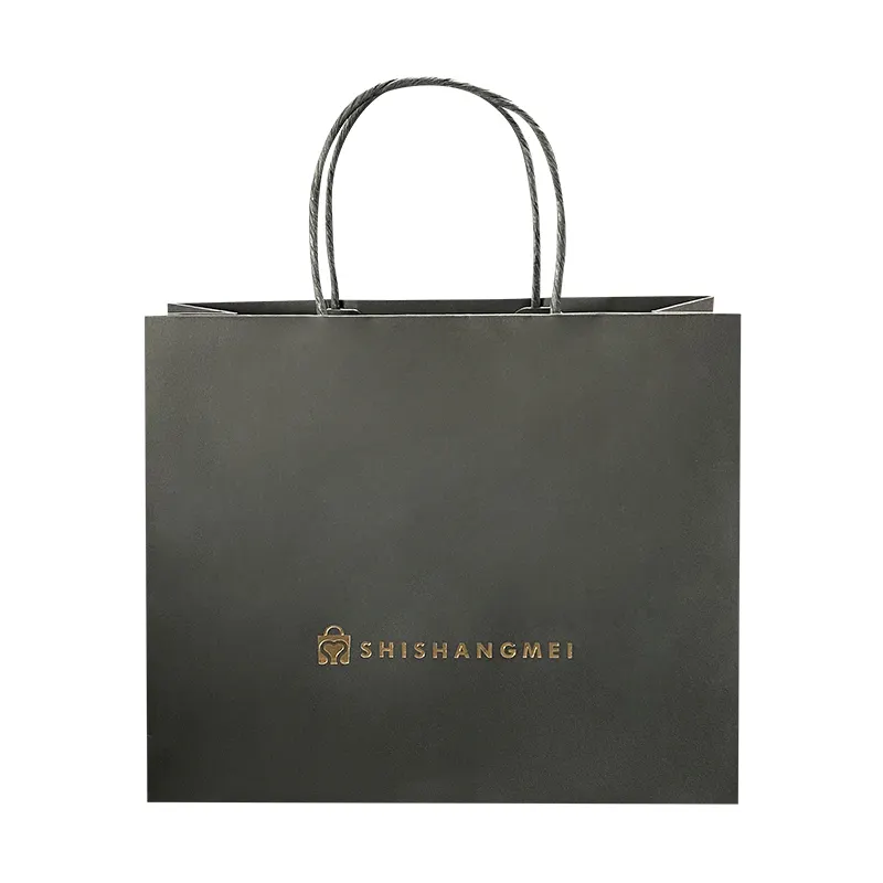 oem personnalisé prix de gros cosmétique emballage personnalisé sac à provisions papier avec poignée logo cadeau sac logo pour les entreprises