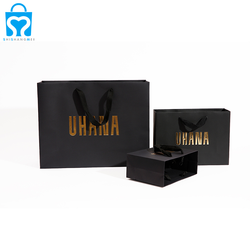 Conception personnalisée Shopping cadeau bijoux papier emballage de luxe sacs-cadeaux en papier avec poignée votre propre logo