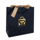 Sacola de papel de compras impressa personalizada pequena com bolsa de presente com logotipo, joias com logotipo, roupas de presente cosmética, bolsa de papel para compras sem alças