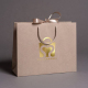 Pequeña bolsa de papel de compras impresa personalizada con logotipo, bolsa de regalo, joyería, regalo cosmético, ropa, bolsa de papel de compras sin asas