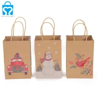 Bolsa de regalo de papel kraft marrón de colores personalizados bolsas de embalaje de compras de alfombra de china con mango de remache de logotipos personalizados