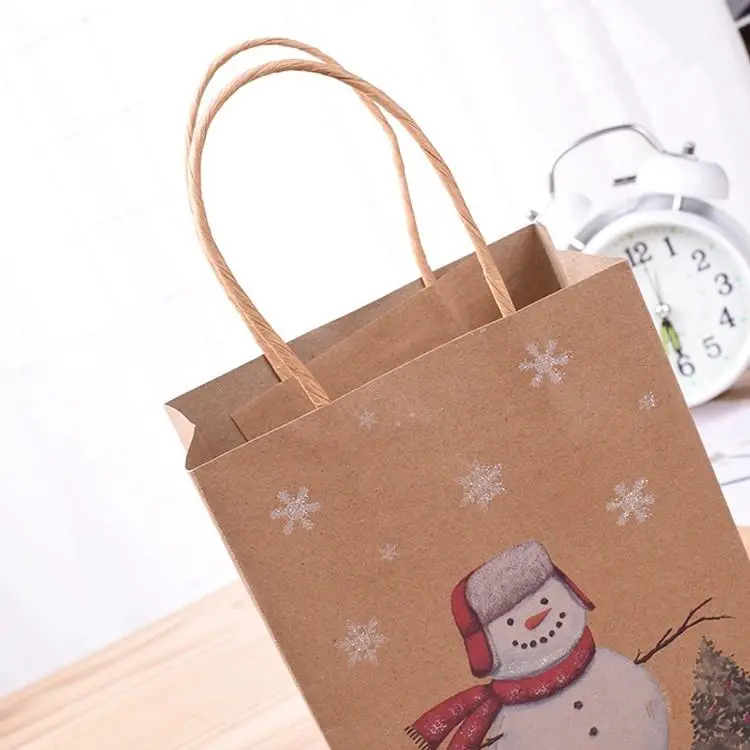 Bolsa de regalo de papel kraft marrón de colores personalizados bolsas de embalaje de compras de alfombra de china con mango de remache de logotipos personalizados