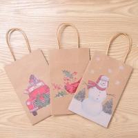 Couleurs personnalisées brun kraft papier cadeau sac chine tapis shopping sacs d'emballage avec logos personnalisés rivet poignée