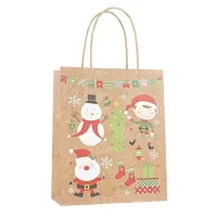 vente directe prix raisonnable produit personnalisé kraft brun artisanat cadeau shopping détail fourre-tout papier cadeau sacs de transport support avec poignée