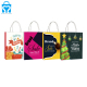 Cute small christmas paper gift jewelry kraft craft square bottom paper candy coffee tea nut food bags with handles for parties