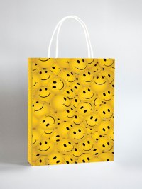 Cute small christmas paper gift jewelry kraft craft square bottom paper candy coffee tea nut food bags with handles for parties