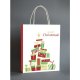 Симпатичные маленькие рождественские бумажные подарочные ювелирные изделия из крафт-бумаги с квадратным дном, бумажные конфеты, кофе, чай, орехи, пищевые пакеты с ручками для вечеринок