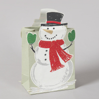 Eco-friendly brown kraft printed square mini paper gift bag party new accessories shopping bag with your own logo handles