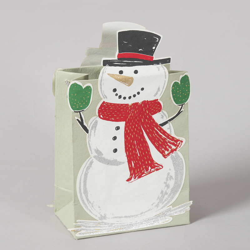 Eco-friendly brown kraft printed square mini paper gift bag party new accessories shopping bag with your own logo handles