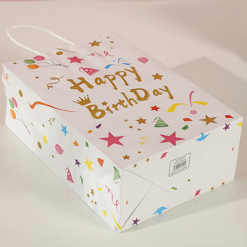 Pas cher petit emballage cadeau kraft blanc sac en papier commercial pour cadeau de noël sac en papier kraft avec logo