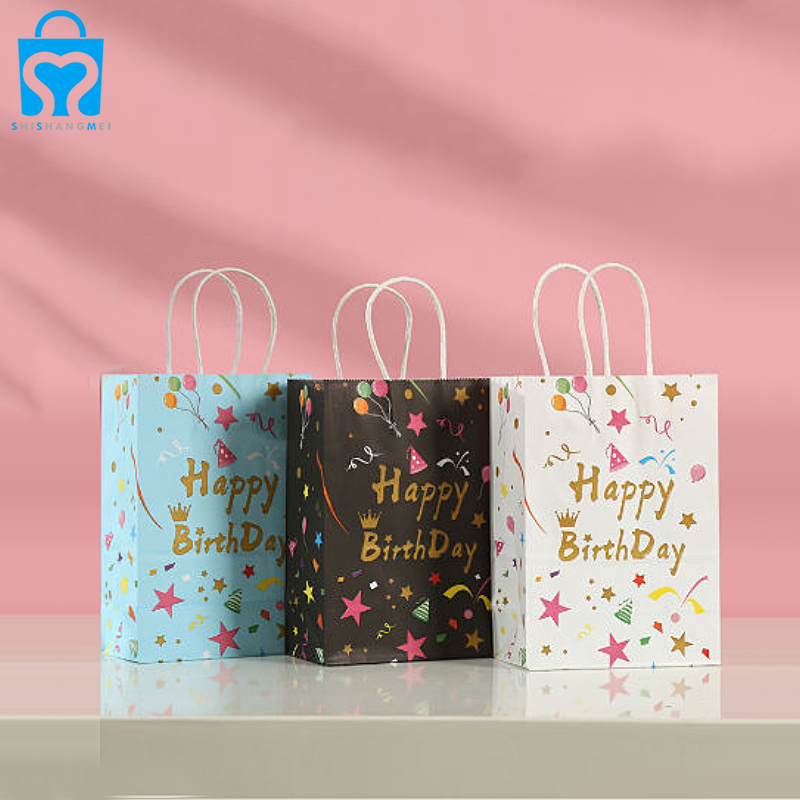 Cheap small white kraft gift apparel packaging shopping paper bag for christmas gift kraft paper bag with logo