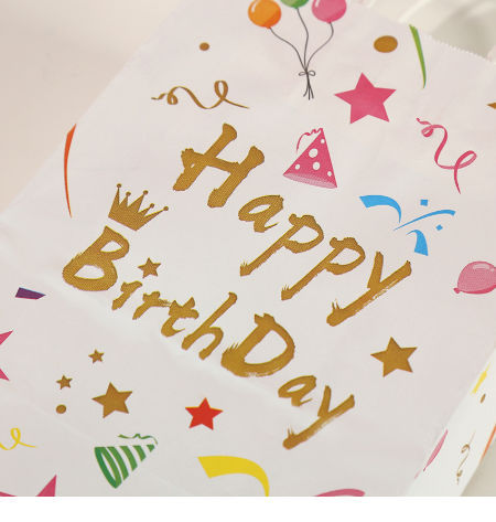 Pas cher petit emballage cadeau kraft blanc sac en papier commercial pour cadeau de noël sac en papier kraft avec logo