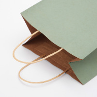 Sac d'emballage recyclé kraft a4 sac en papier enveloppe shopping restaurant sacs alimentaires emballage avec poignée