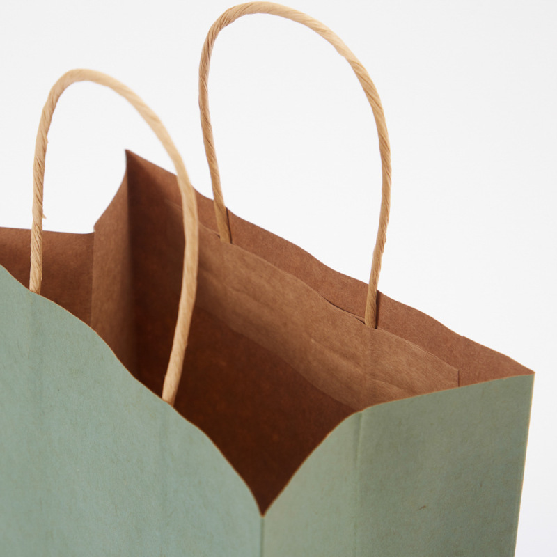 Sac d'emballage recyclé kraft a4 sac en papier enveloppe shopping restaurant sacs alimentaires emballage avec poignée