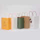Ambalaj çantası geri dönüşümlü kraft a4 kağıt torba zarf alışveriş restoran gıda poşetleri saplı ambalaj