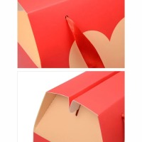 Rope square small party children birthday candy cute paper gift bags for valentine's day love with ribbon handle paper bags