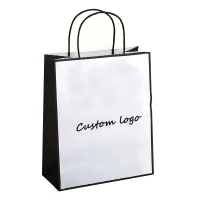 Gros personnalisé impression cosmétique vêtements jewerly papier papier kraft sac oem shopping cadeau sac en papier avec logo poignée torsadée