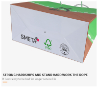 Sac d'emballage en papier d'art à poignée torsadée de marque fantaisie réutilisable de luxe sur mesure avec impression de logo