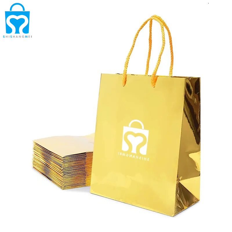 Bolsas de compras con logotipo de Boutique, 500 unids/lote, Totes no  tejidos con logotipo dorado personalizado para embalaje de ropa, regalos  para promoción - AliExpress