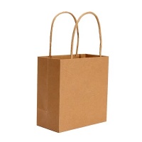 Custom plain reusable cosmetic jewerly paper shopping gift recycled kraft paper shopping bag with logo