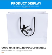Özel beyaz lüks paket servisi olan restoran alışveriş çantası hediye premium craft kart paketi kağıt çantalar sac cadeau kişisel avec logo baskılı