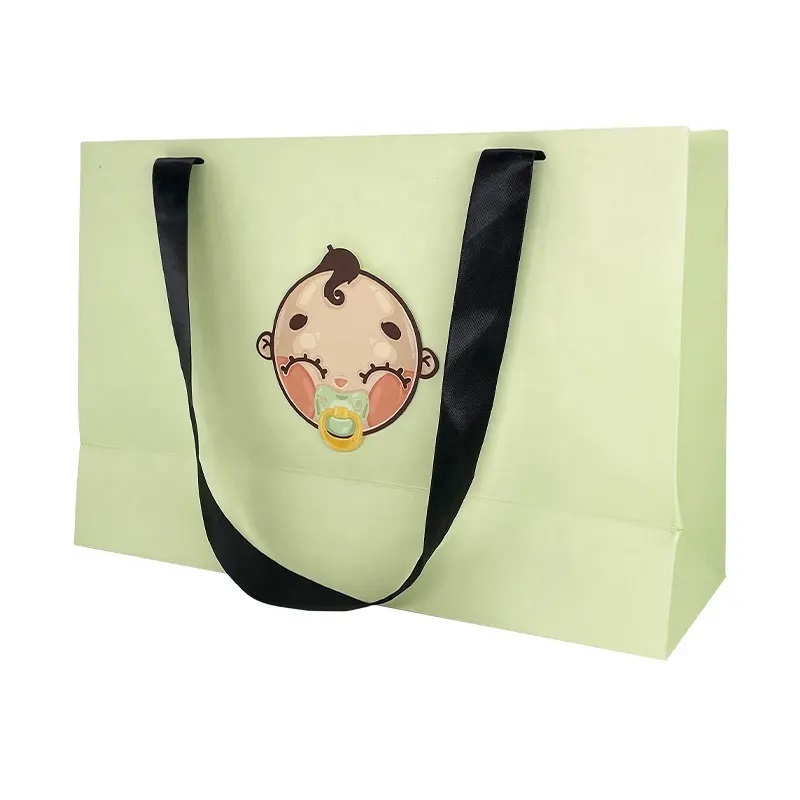 Sac cadeau artisanal design personnalisé pas cher shopping emballage de luxe sacs en papier emballage avec logo et poignée pour les affaires de vêtements