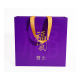 Sacs à provisions en papier cadeau personnalisés violet t-shirt sac cadeaux boutique emballage artisanat art sac en papier dur avec logo imprimé