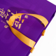 Sacs à provisions en papier cadeau personnalisés violet t-shirt sac cadeaux boutique emballage artisanat art sac en papier dur avec logo imprimé