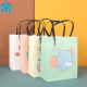 Customized logo luxury pink green gift bolsas paper shopping carry jewelry retail cartoon paper gift bag carrier bag with logo