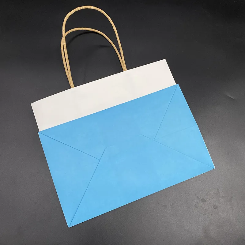 Kare Zanaat doğum günü çiçek buketi alışveriş Kağıt torba özel logo kolu hediye çantası ambalajı ile hediye için