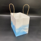 Bolsa de papel de compras de ramo de flores de cumpleaños artesanal cuadrada para regalo con embalaje de bolsa de regalo con asa de logotipo personalizado