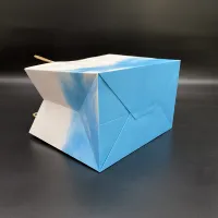 Kare Zanaat doğum günü çiçek buketi alışveriş Kağıt torba özel logo kolu hediye çantası ambalajı ile hediye için