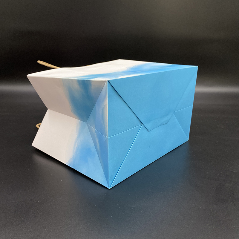 Square Craft bouquet de fleurs d'anniversaire shopping sac en papier pour cadeau avec logo personnalisé poignée emballage de sac cadeau