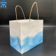 Kare Zanaat doğum günü çiçek buketi alışveriş Kağıt torba özel logo kolu hediye çantası ambalajı ile hediye için