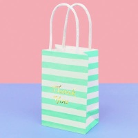 Custom design mini multi colour craft white brown thank you kraft paper gift carrier shopping bags with handle