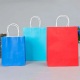 Özel eko çantalar biyolojik olarak parçalanabilir beyaz yeşil düz renkli kraft kağıt torba hediye paketleme çantası ek için logo baskılı