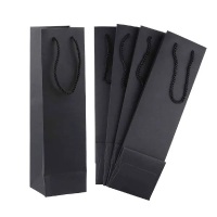 Custom recycled bolsa de papel kraft wine bottle flower bouquet gift kraft paper packaging bag with handle