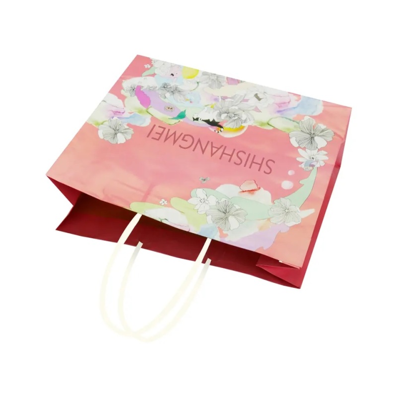 Vêtements cosmétiques réutilisables de luxe personnalisés jewerly artisanat shopping sac en papier d'art avec votre propre logo logo de sac d'emballage cadeau