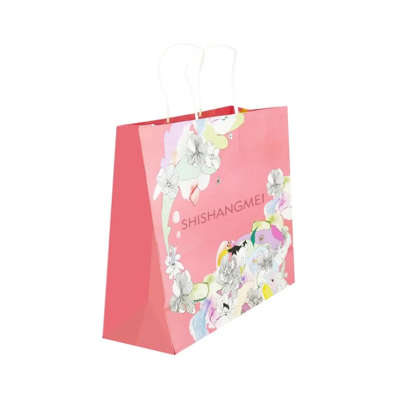 Vêtements cosmétiques réutilisables de luxe personnalisés jewerly artisanat shopping sac en papier d'art avec votre propre logo logo de sac d'emballage cadeau