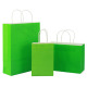 Bolsa de papel kraft recyclé t-shirt alimentaire poignée personnalisé vert kraft papier sac de transport pour vêtements chaussures épicerie sac à provisions