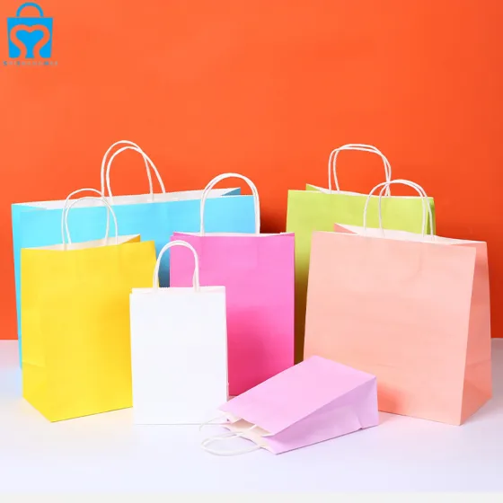 Passen Sie das Design an, weiße Handwerkskleidung, Restaurantschuh, Lebensmittelpapier, Einkaufsverpackungstasche