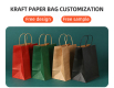 Customize design white craft clothing restaurant shoe food paper shopping packaging bag