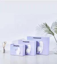 Fantaisie Furry personnalisé dessin animé logo mignon artisanat enfants cadeau shopping sac en papier avec votre propre logo pour l'anniversaire de noël d'épicerie