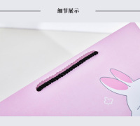 Fantaisie Furry personnalisé dessin animé logo mignon artisanat enfants cadeau shopping sac en papier avec votre propre logo pour l'anniversaire de noël d'épicerie