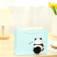 Custom cute animal craft cardboard luxury shopping paper bag logo gifted bag packaging beauty gift bag for kids party cosmetics