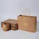Competitive price black white brown kraft paper shopping with handle logo printed