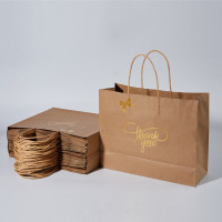 Prezzo competitivo shopping in carta kraft marrone bianco nero con logo della maniglia stampato