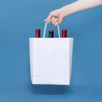 Sac à provisions blanc marron sac d'emballage kraft sac en papier kraft personnalisé avec poignée plate pour vêtements chaussures épicerie